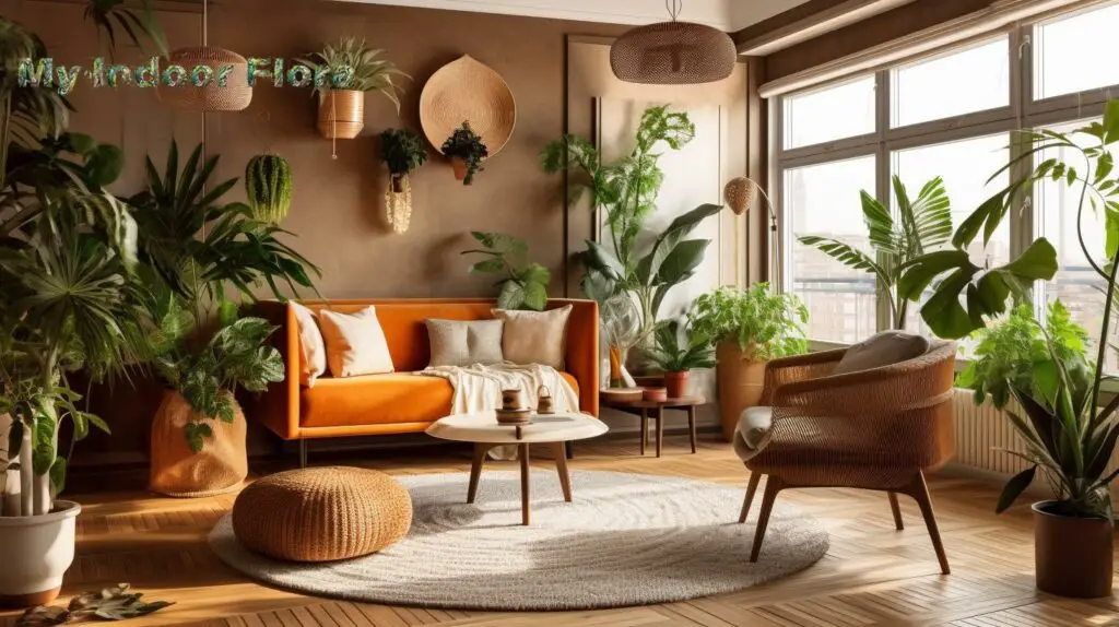 beautifully styled living space with indoor plants