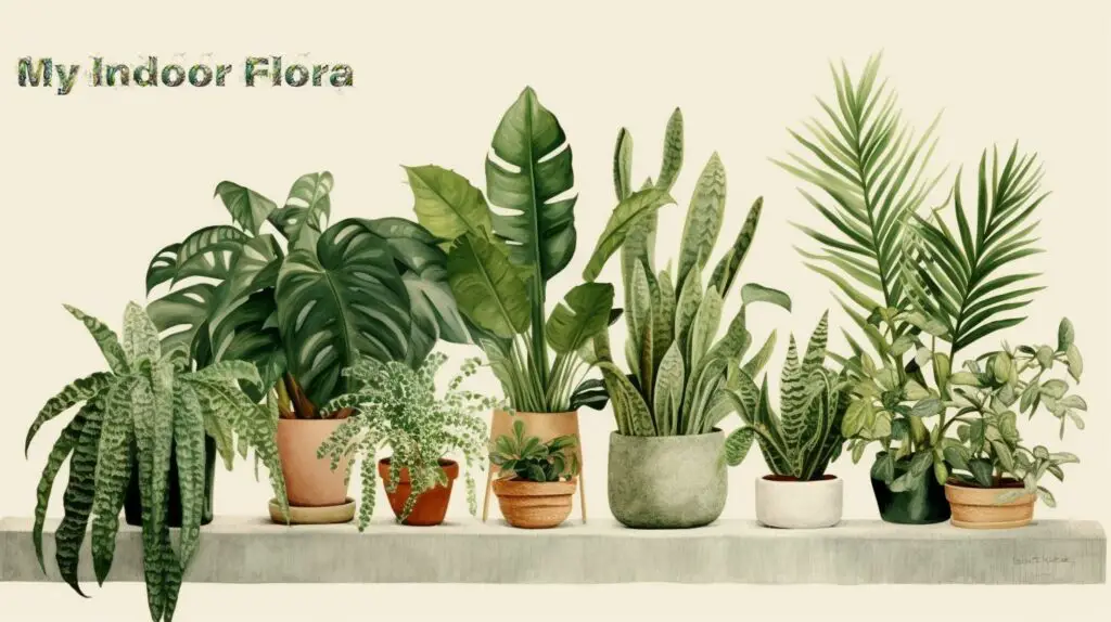 different types of indoor plants with different size color and texture